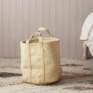 Eco-Friendly Handwoven Jute Storage Basket